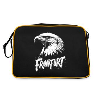 Frankfurt Schwarz-Weiß Adlerkopf FFM Ultras - Retro Tasche - Schwarz/Gold - Hinten