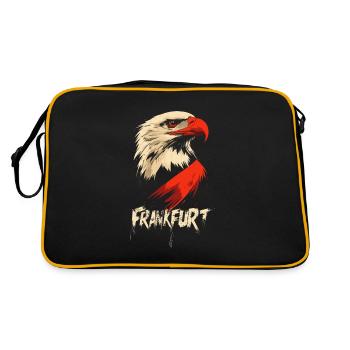 Frankfurt Adlerkopf Rot-Weiß FFM Ultras - Retro Tasche - Schwarz/Gold - Hinten