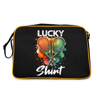 Squash Player - Retro Bag - black/gold - Back