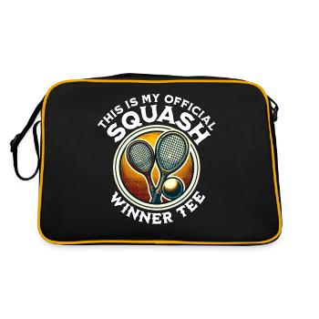Squash Player - Retro Bag - black/gold - Back