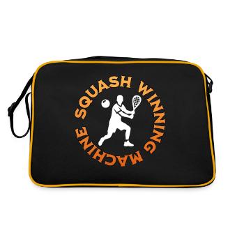 Squash Gewinner - Retro Tasche - Schwarz/Gold - Hinten