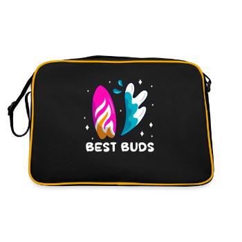 Wakeboard Wakeboarder Wakeboarding Gift - Retro Bag - black/gold - Back