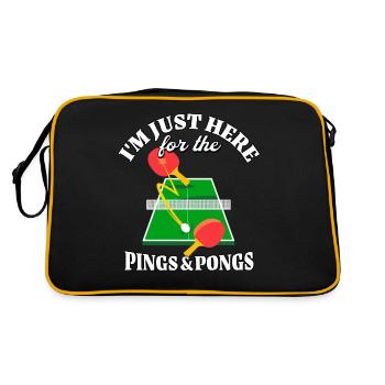 Ping Pong - Retro Bag - black/gold - Back