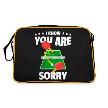 Ping Pong Legende - Retro Tasche - Schwarz/Gold - Hinten