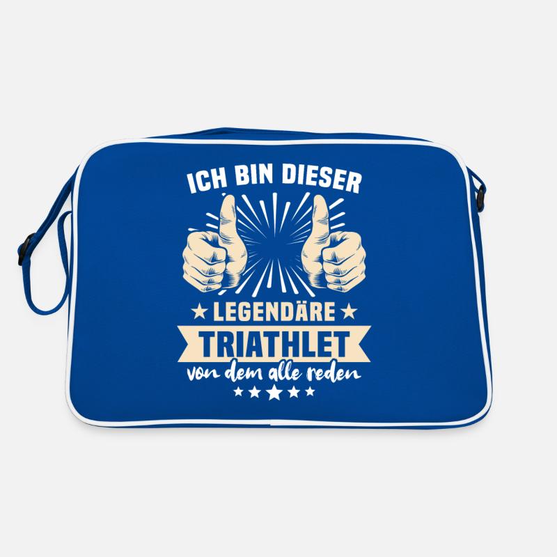 Triathlet Sprüche Retro Tasche