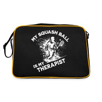 Funny Squash Saying - Retro Bag - black/gold - Back