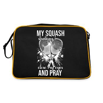 Funny Squash Saying - Retro Bag - black/gold - Back