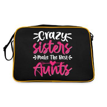 Sisters Best Aunts Baby Pregnancy Announcement - Retro Tasche - Schwarz/Gold - Hinten