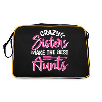 Sisters Best Aunts Baby Pregnancy Announcement - Retro Tasche - Schwarz/Gold - Hinten
