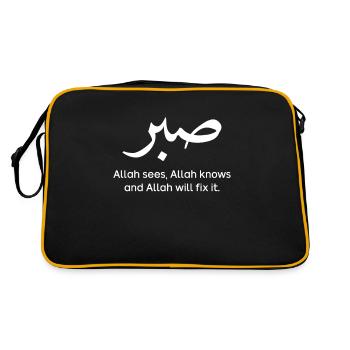 Musulman Islam Allah Ramadan Kareem Cadeau - Sac Retro - noir/or - Dos