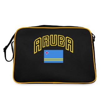 Aruba Caraïbes Été Ocean Beach Cadeau - Sac Retro - noir/or - Dos