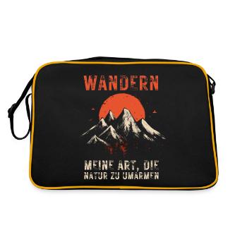 Hiking - Embracing Nature Outdoor for Nature Lovers - Retro Bag - black/gold - Back