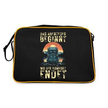 L’aventure commence - le confort se termine Randonnée Plein air - Sac Retro - noir/or - Dos