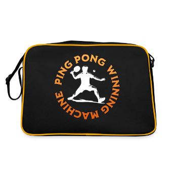 Ping Pong Gewinner - Retro Tasche - Schwarz/Gold - Hinten