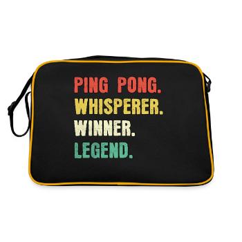 Ping Pong Whisperer Ping Pong Legend - Retro Bag - black/gold - Back