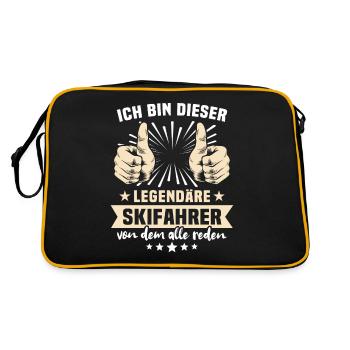 Dictons de skieurs - Sac Retro - noir/or - Dos
