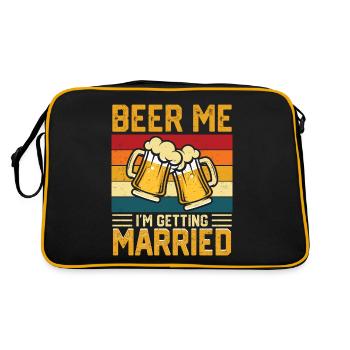 Junggeselle Jungesellenabschied - Retro Tasche - Schwarz/Gold - Hinten