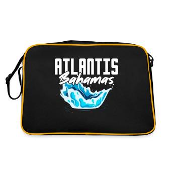 Bahamas Île des Caraïbes Cadeau d’été de l’Atlantique - Sac Retro - noir/or - Dos