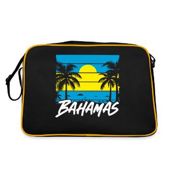 Bahamas Caribbean Island Atlantic Summer Gift - Retro Bag - black/gold - Back