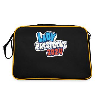 Lady President 2024 : Stand avec Kamala Harris - Sac Retro - noir/or - Dos