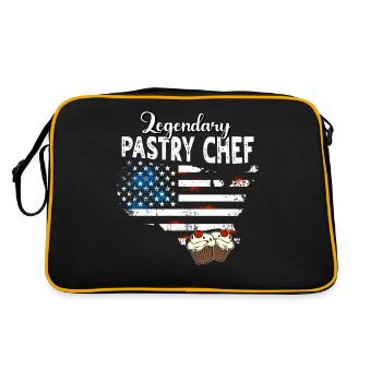 Pastry Chef US - Retro Bag - black/gold - Back