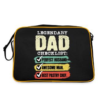 Dad Pastry Chef Father's Day - Retro Bag - black/gold - Back
