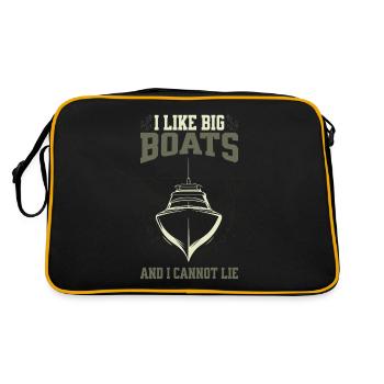 J’aime les gros bateaux et je ne peux pas mentir – Botte frontale - Sac Retro - noir/or - Dos