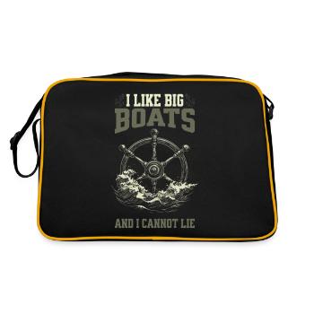 J’aime les gros bateaux et je ne peux pas mentir Conception du volant - Sac Retro - noir/or - Dos