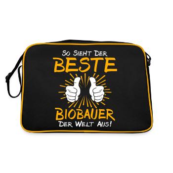 Idée cadeau agriculteur biologique - Sac Retro - noir/or - Dos