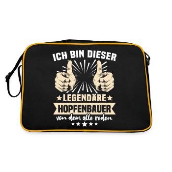 Hop Grower Sayings - Retro Bag - black/gold - Back