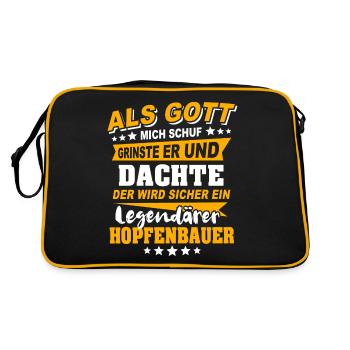 Hop Grower Sayings - Retro Bag - black/gold - Back