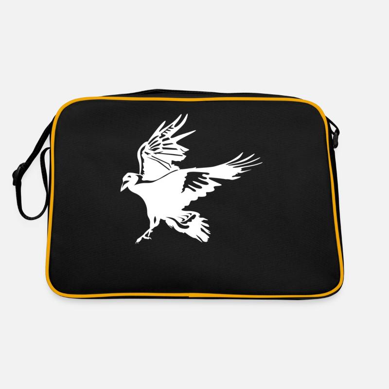 Corbeau volant Corbeau Arbre Corbeaux Corbeaux Sac Retro