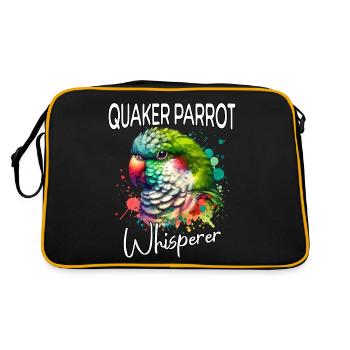Moine Perruche Chuchoteur - Sac Retro - noir/or - Dos