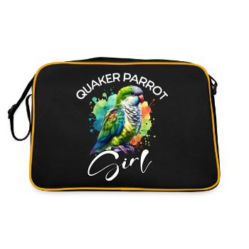 Quaker Perroquet Fille Moine Perruche - Sac Retro - noir/or - Dos