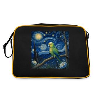Perruche moine Nuit étoilée - Sac Retro - noir/or - Dos