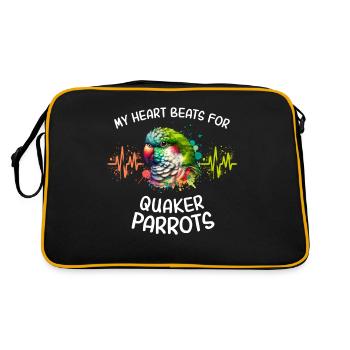 Perruche moine Heartline - Sac Retro - noir/or - Dos