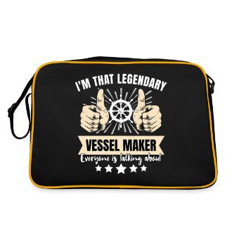 Legendary shipbuilder - Retro Bag - black/gold - Back