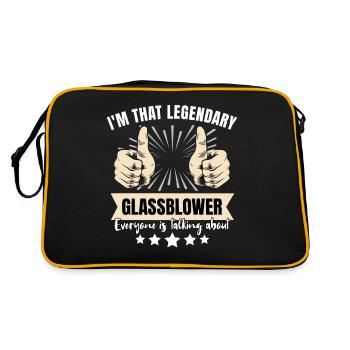 Souffleur de verre légendaire - Sac Retro - noir/or - Dos