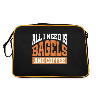 Bagel Lover Art Bagels - Sac Retro - noir/or - Dos