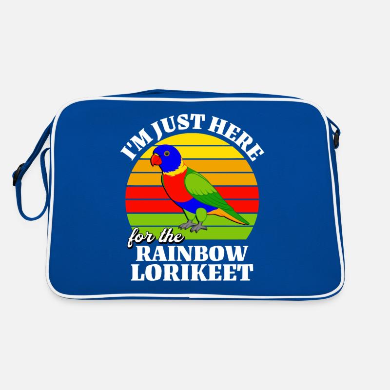 Lustige Regenbogenlori Sprüche Retro Tasche