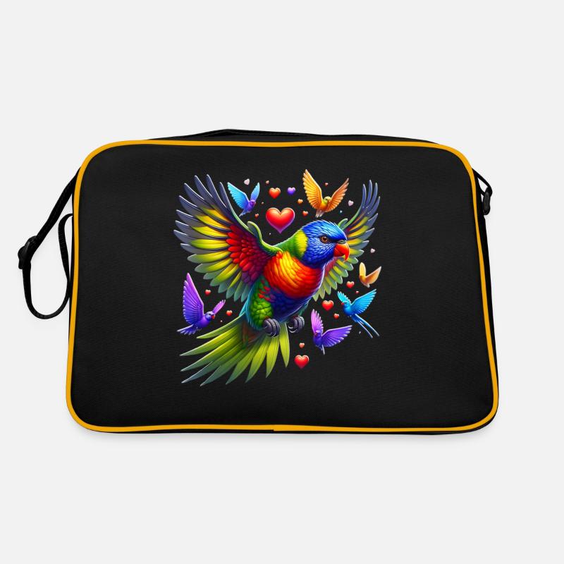 Regenbogenlori Retro Tasche