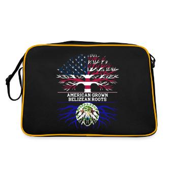 Belize Latino Belizean Belizean Maya Cadeau - Sac Retro - noir/or - Dos