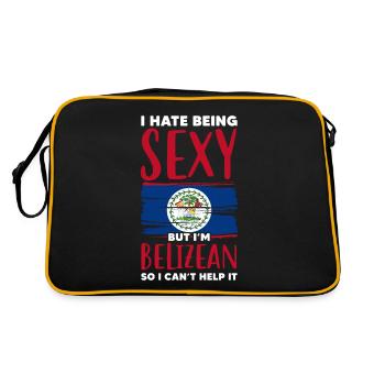Belize Latino Belizean Belizean Maya Cadeau - Sac Retro - noir/or - Dos