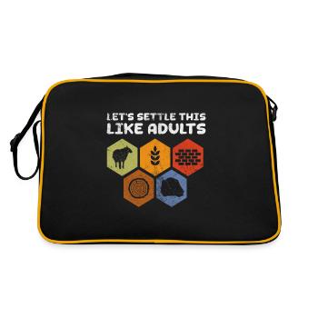 Brettspiel - Retro Tasche - Schwarz/Gold - Hinten