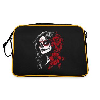 Catrina Art noir et rouge pour Dia de los Muertos - Sac Retro - noir/or - Dos