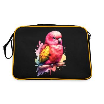 Bourkesittich Motiv - Retro Tasche - Schwarz/Gold - Hinten