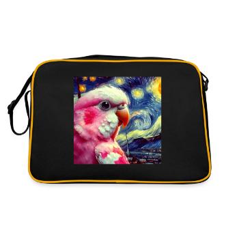 Bourkesittich Starry Night - Retro Tasche - Schwarz/Gold - Hinten