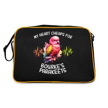 Bourkesittich Herzlinie - Retro Tasche - Schwarz/Gold - Hinten