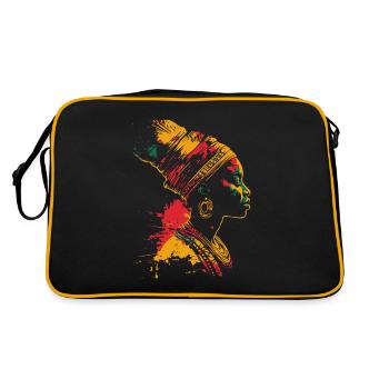 Farbenfrohes Heritage Black History Month Profil - Retro Tasche - Schwarz/Gold - Hinten