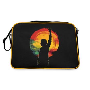 Empowerment Heritage Black History Month Kunst - Retro Tasche - Schwarz/Gold - Hinten